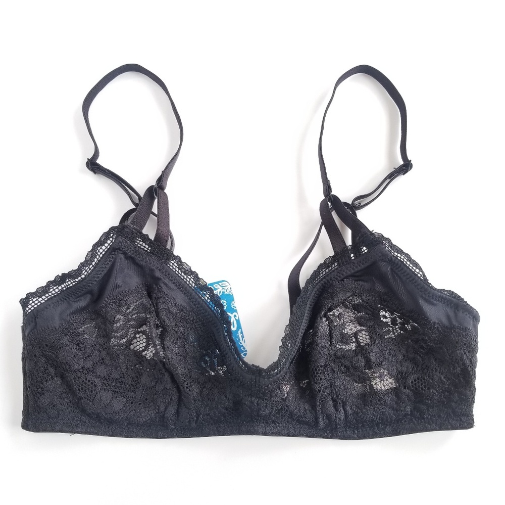 new Free People Mystic Lace Black Bra - Picture 2 of 8
